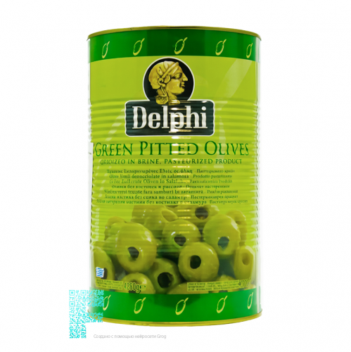 Оливки зеленые б/к 70/90 (1шт х4,25кг) кор х3 шт Delphi Атлас, Греция