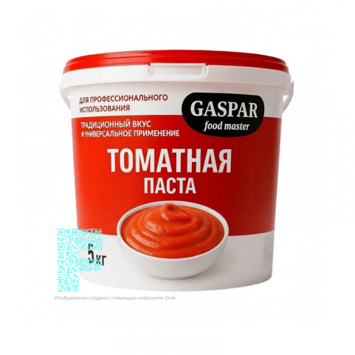 Томатная паста (ведро) (1шт х5кг) ТМ Гаспар