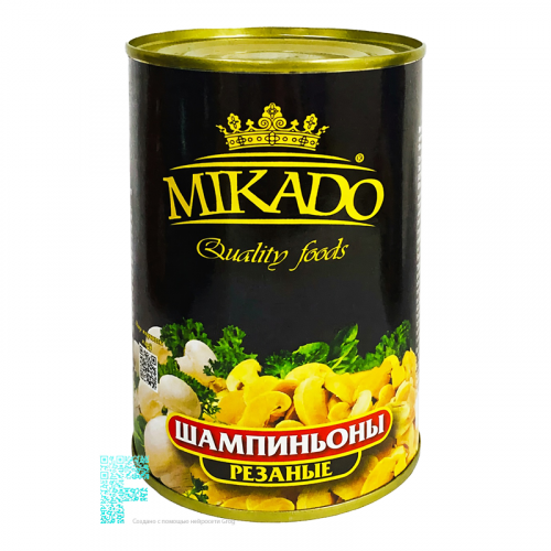 Шампиньоны резаные ж/б (1шт х3,1кг) кор х6шт Mikado