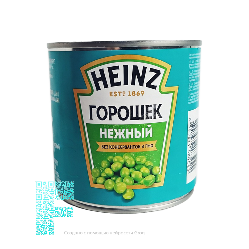 Горошек зеленый, ж/б (1шт х400гр) Хайнц