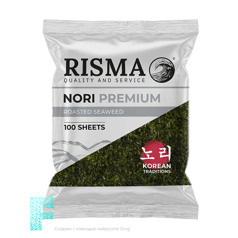 Водоросли "Нори Голд", сушеные (1шт х100л) Risma