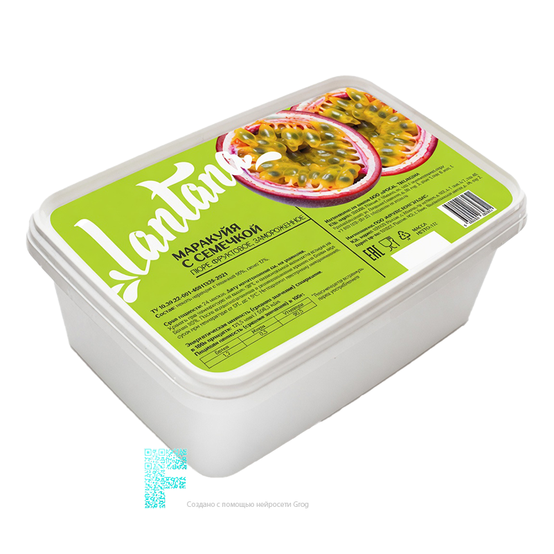 Пюре маракуйя с семечкой, зам (1шт х1кг)  Lantana